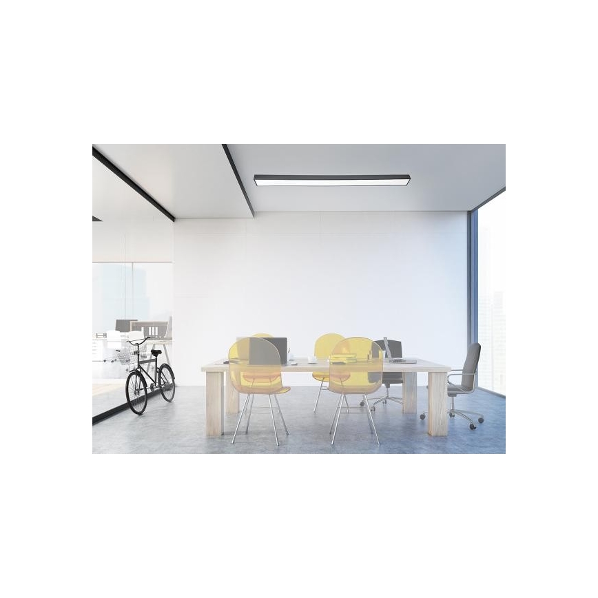 LED Stropné svietidlo LED/32W/230V 4000K 120x7 cm čierna