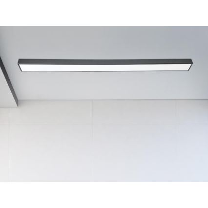 LED Stropné svietidlo LED/32W/230V 4000K 120x7 cm čierna