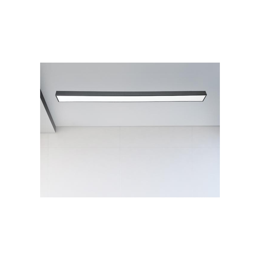 LED Stropné svietidlo LED/32W/230V 4000K 120x7 cm čierna