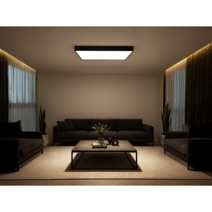 LED stropné svietidlo LED/340W/230V 3000/4000/6500K 100x100 cm čierna