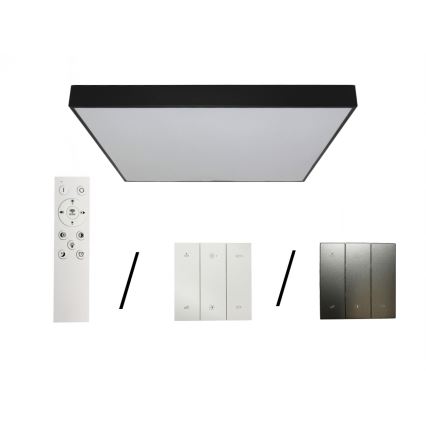 LED stropné svietidlo LED/340W/230V 3000/4000/6500K 100x100 cm čierna