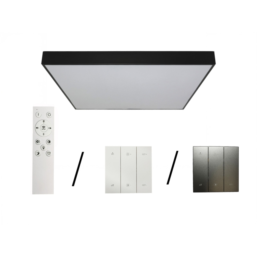 LED stropné svietidlo LED/340W/230V 3000/4000/6500K 100x100 cm čierna