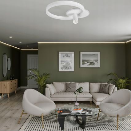 LED Stropné svietidlo LED/38W/230V + 1xGU10/30W biela