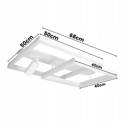 LED Stropné svietidlo LED/38W/230V + 1xGU10/30W biela