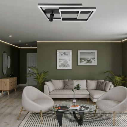 LED stropné svietidlo LED/38W/230V + 1xGU10/30W čierne