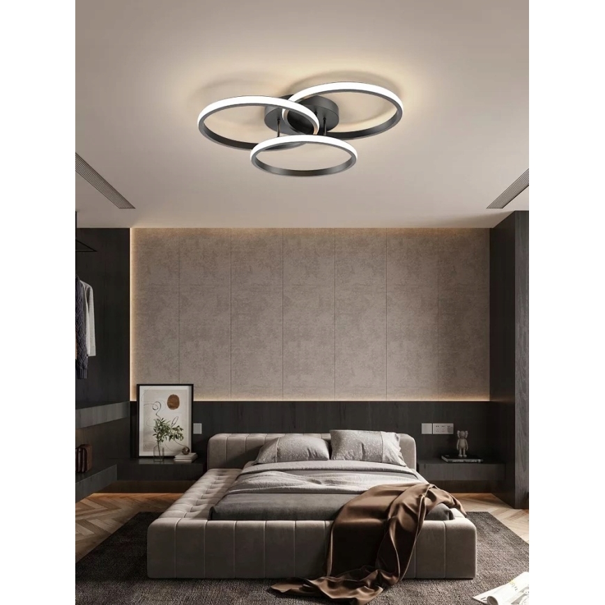 LED stropné svietidlo LED/38W/230V čierna