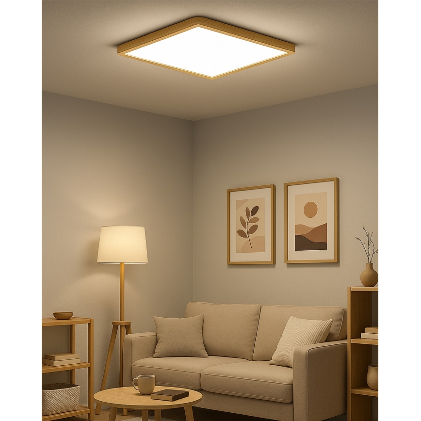 LED stropné svietidlo LED/40W/230V 3000/4000/6500K 50x50 cm béžové
