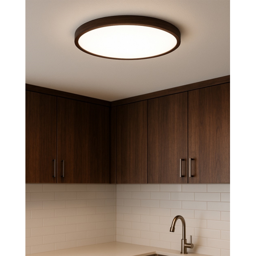 LED stropné svietidlo LED/40W/230V 3000/4000/6500K pr. 50 cm hnedá