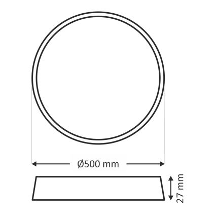 LED stropné svietidlo LED/40W/230V 3000/4000/6500K pr. 50 cm hnedá