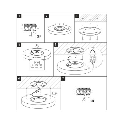 LED stropné svietidlo LED/40W/230V 3000/4000/6500K pr. 50 cm hnedá