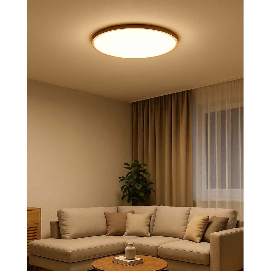 LED stropné svietidlo LED/40W/230V 3000/4000/6500K priemer 50 cm béžové