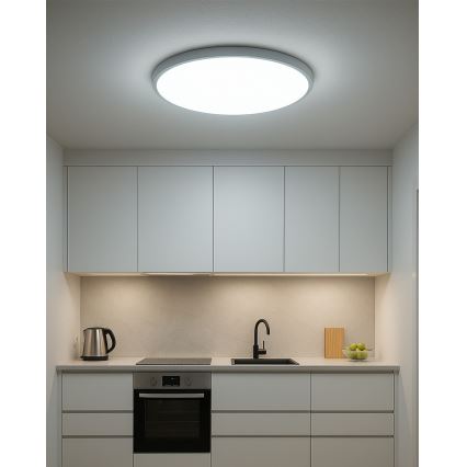 LED stropné svietidlo LED/40W/230V 3000/4000/6500K, priemer 50 cm, biele