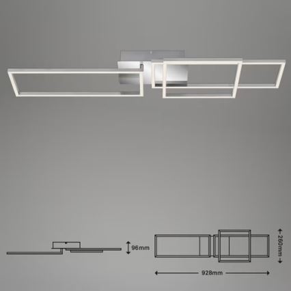 LED stropné svietidlo LED/42W/230V 3000K matný chróm