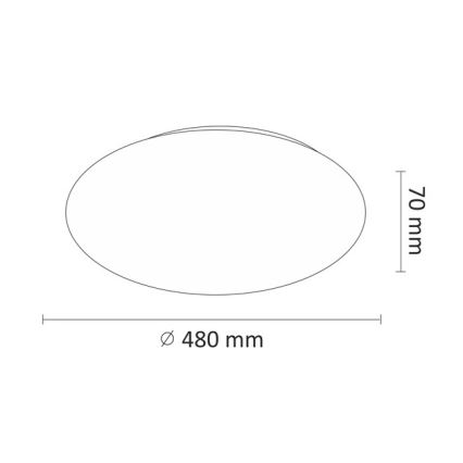 LED Stropné svietidlo LED/45W/230V 3000K/4000K/6400K pr. 48 cm biela
