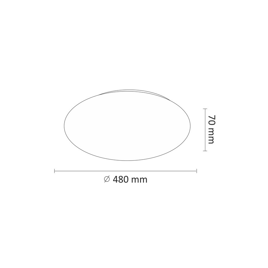 LED Stropné svietidlo LED/45W/230V 3000K/4000K/6400K pr. 48 cm biela