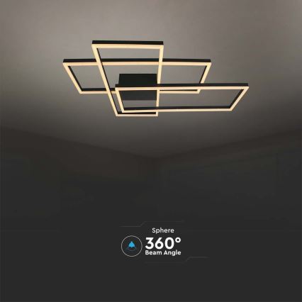 LED Stropné svietidlo LED/47W/230V 3000K čierna