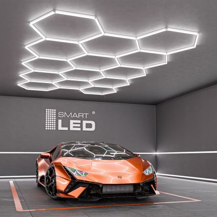 LED stropné svietidlo HEXAGON LED/570W/85-265V 6500K 522x298 cm CRI 90 IP44 biela