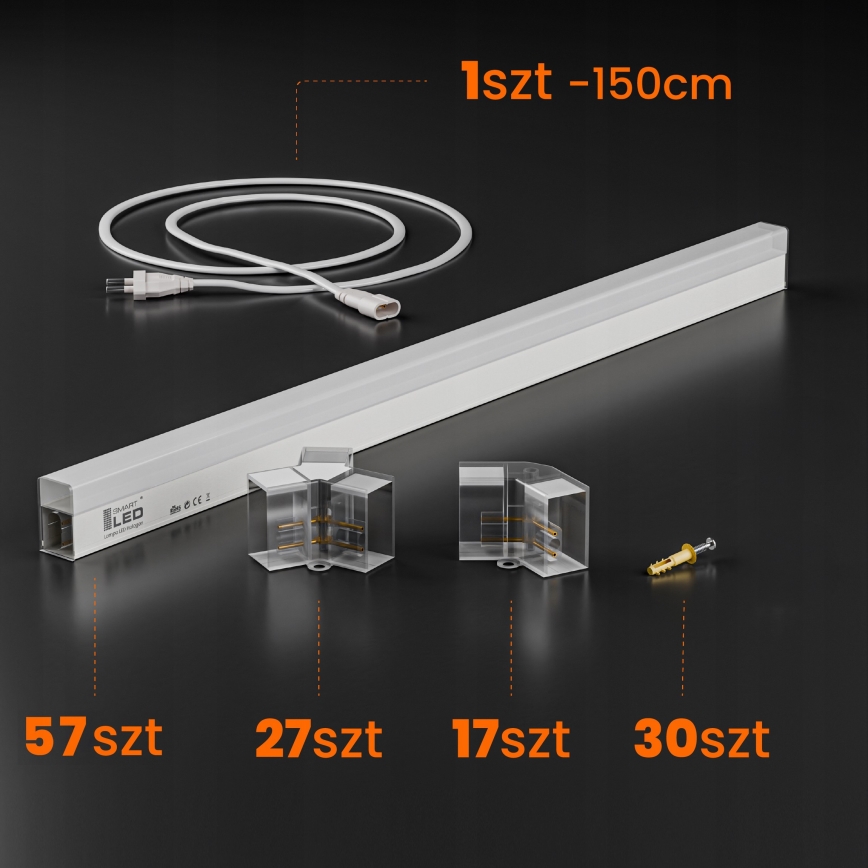 LED stropné svietidlo HEXAGON LED/570W/85-265V 6500K 522x298 cm CRI 90 IP44 biela