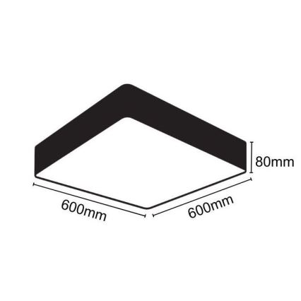 LED Stropné svietidlo LED/65W/230V 4000K 60x60 cm