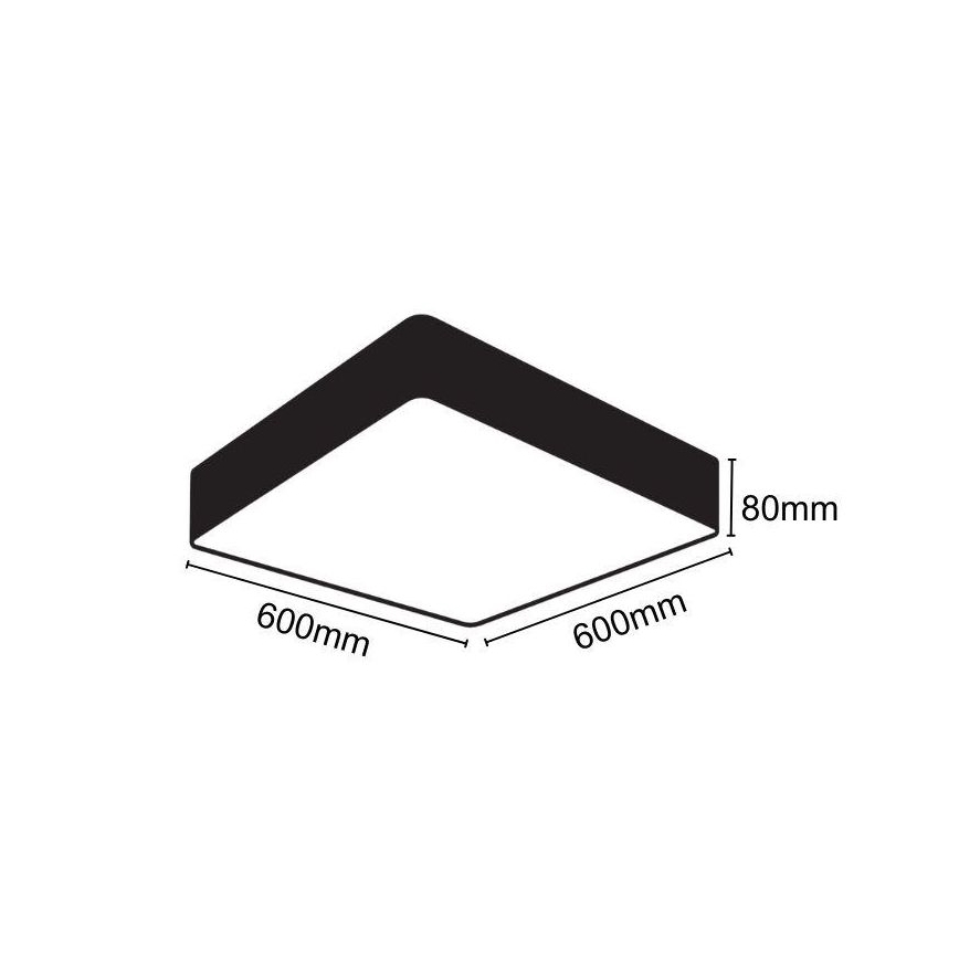 LED Stropné svietidlo LED/65W/230V 4000K 60x60 cm