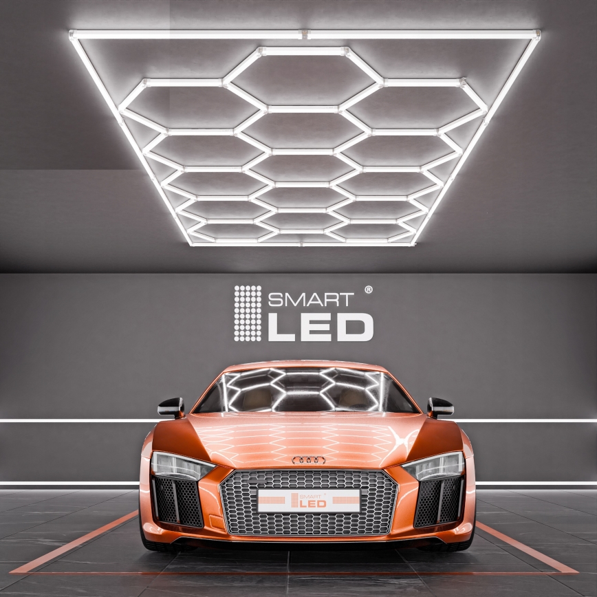 LED stropné svietidlo HEXAGON LED/696W/85-265V 6500K 484x243 cm CRI 90 IP44 biela