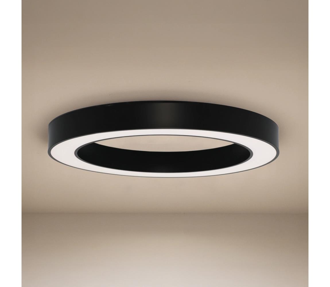 LED Stropné svietidlo LED/80W/230V 3000/4000/6500K pr. 80 cm čierne CL7432
