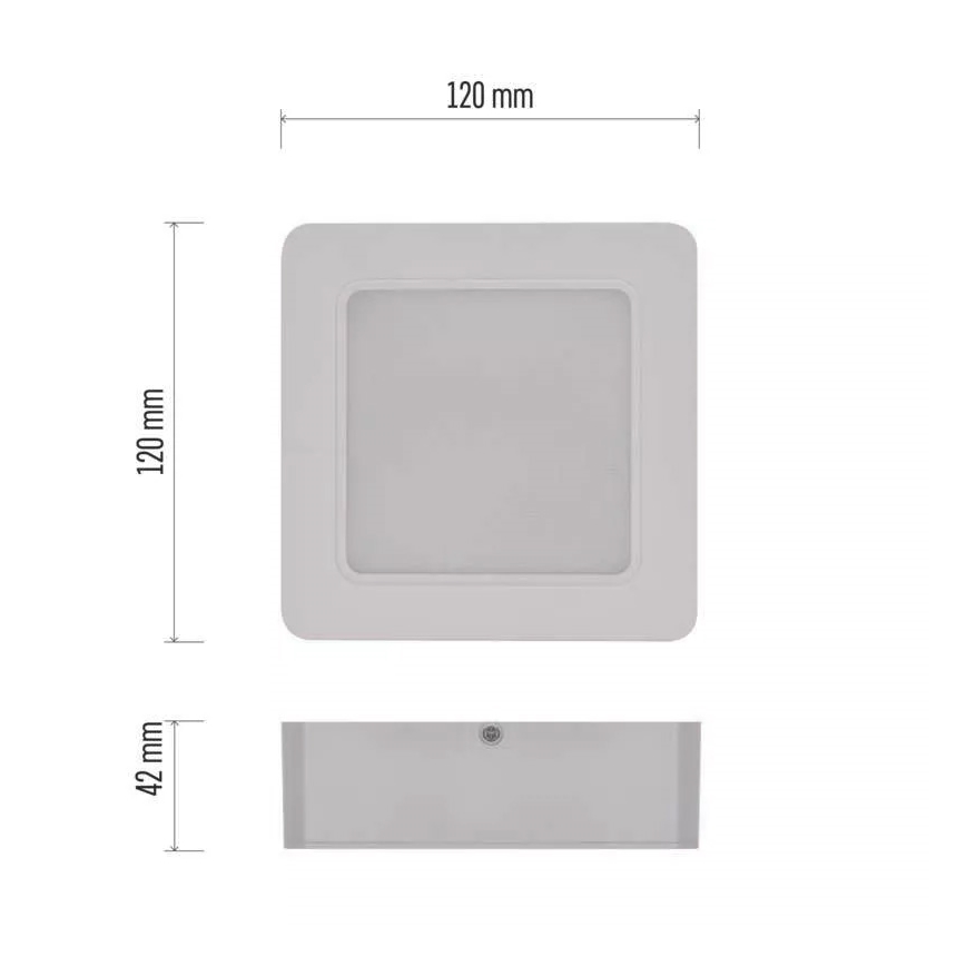 LED Stropné svietidlo LED/9W/230V 12x12 cm biela