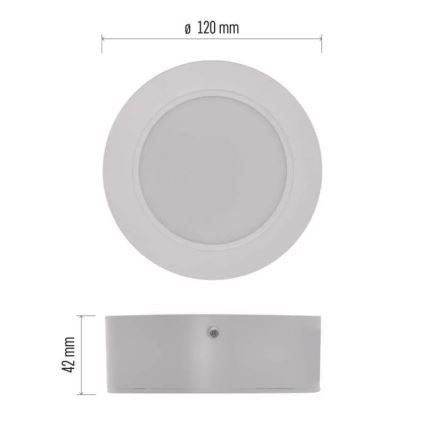 LED Stropné svietidlo LED/9W/230V pr. 12 cm biela