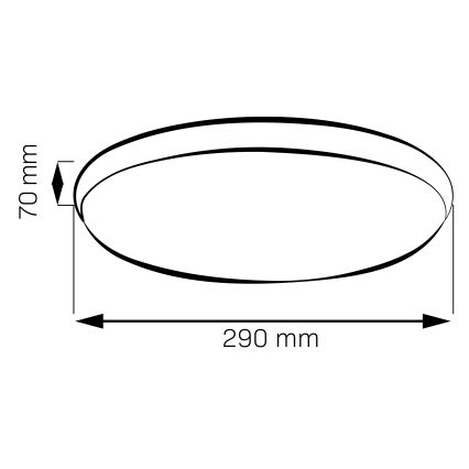 LED stropné svietidlo LIBRA LED/15W/230V 4000K priemer 29 cm čierna