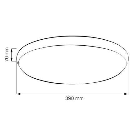 LED stropné svietidlo LIBRA LED/24W/230V 4000K pr. 39 cm čierne