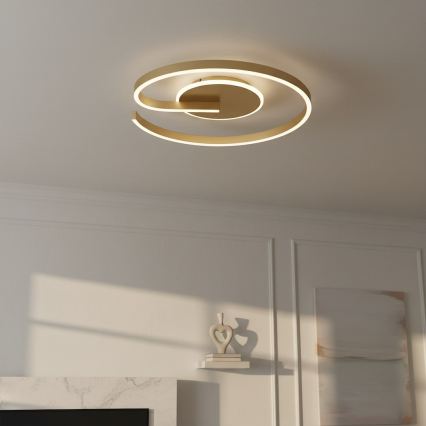 LED stropné svietidlo LORENZO LED/22W/230V pr. 50 cm zlaté