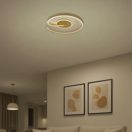 LED stropné svietidlo LORENZO LED/22W/230V pr. 50 cm zlaté