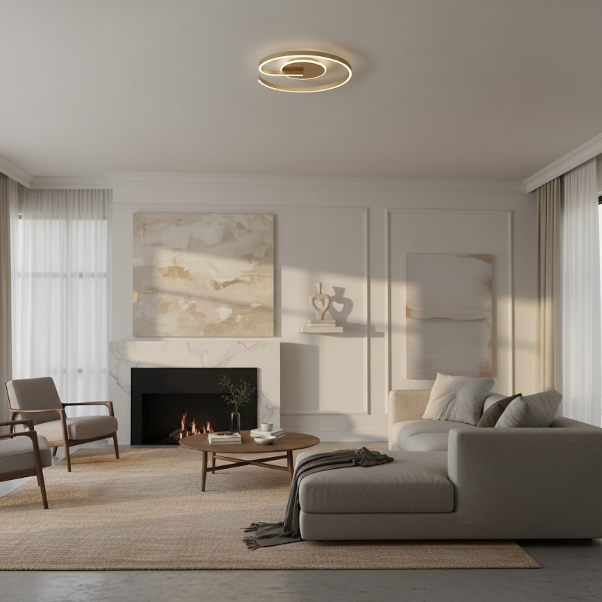 LED stropné svietidlo LORENZO LED/22W/230V pr. 50 cm zlaté