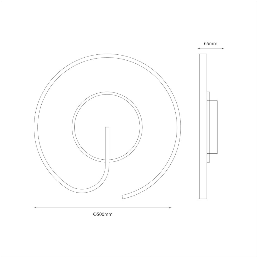 LED stropné svietidlo LORENZO LED/22W/230V pr. 50 cm zlaté