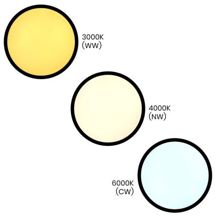 LED Stropné svietidlo MAQ LED/24W/230V 3000/4000/6500K IP40 čierna