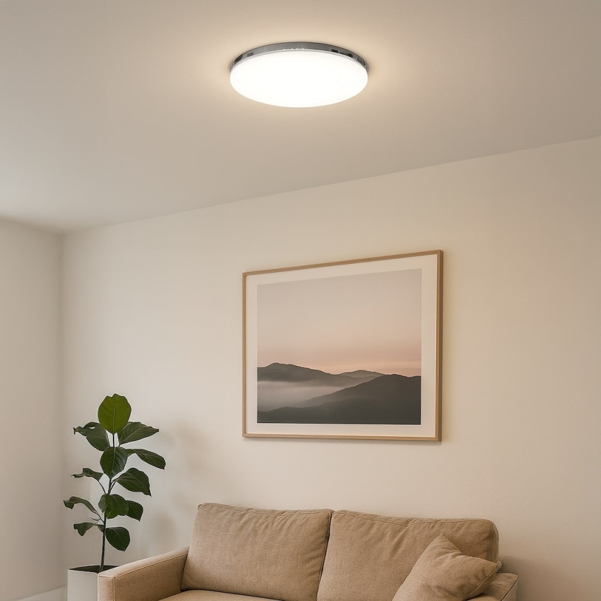 LED stropné svietidlo MAYA LED/36W/230V pr. 50 cm lesklý chróm