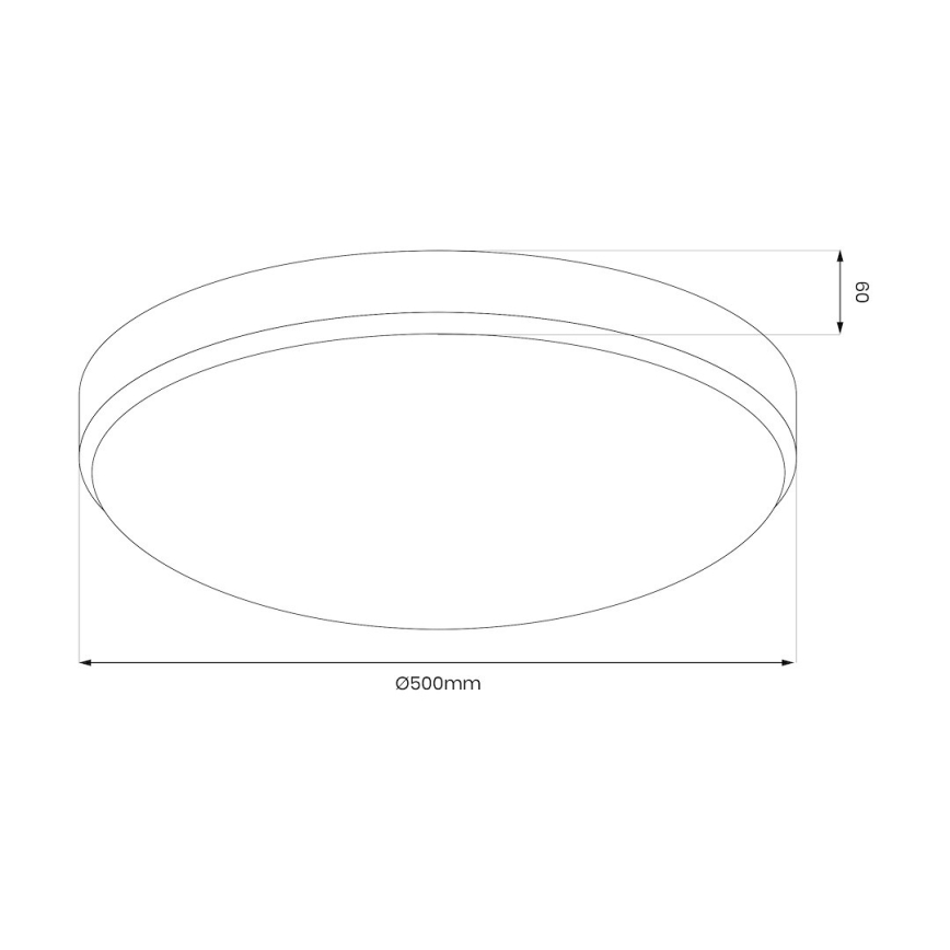 LED stropné svietidlo MAYA LED/36W/230V pr. 50 cm lesklý chróm