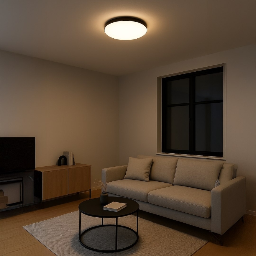 LED stropné svietidlo MAYA LED/36W/230V, priemer 50 cm, čierne