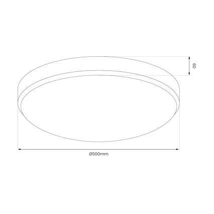 LED stropné svietidlo MAYA LED/36W/230V, priemer 50 cm, čierne