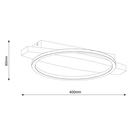 LED stropné svietidlo MELISA LED/12W/230V 30x40 cm borovica