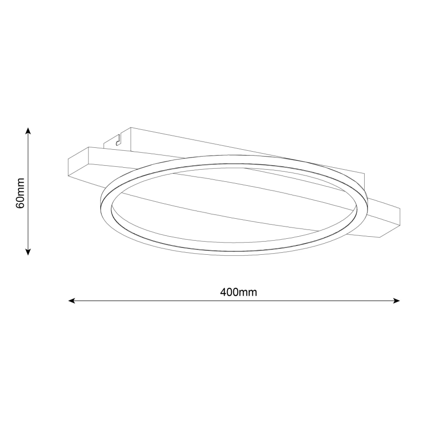 LED stropné svietidlo MELISA LED/12W/230V 30x40 cm borovica