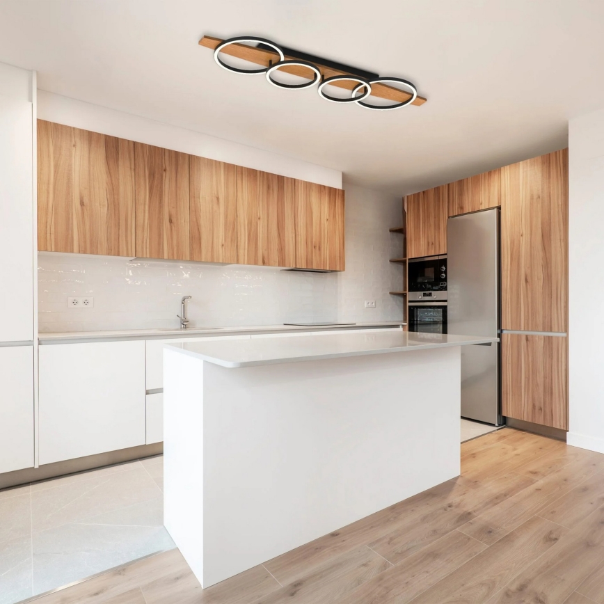 LED stropné svietidlo MELISA LED/35W/230V 26,5x95 cm borovica