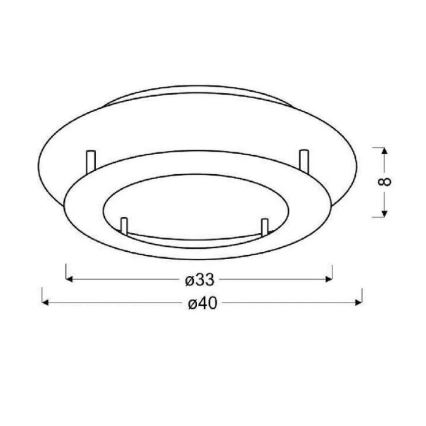 LED Stropné svietidlo MERLE LED/18W/230V