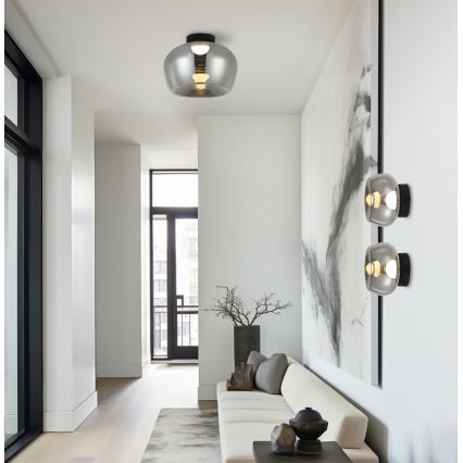 LED stropné svietidlo NADIA LED/9W/230V pr. 16 cm dymové/čierne