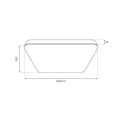 LED Stropné svietidlo NEMO LED/36W/230V 50x50 cm čierna