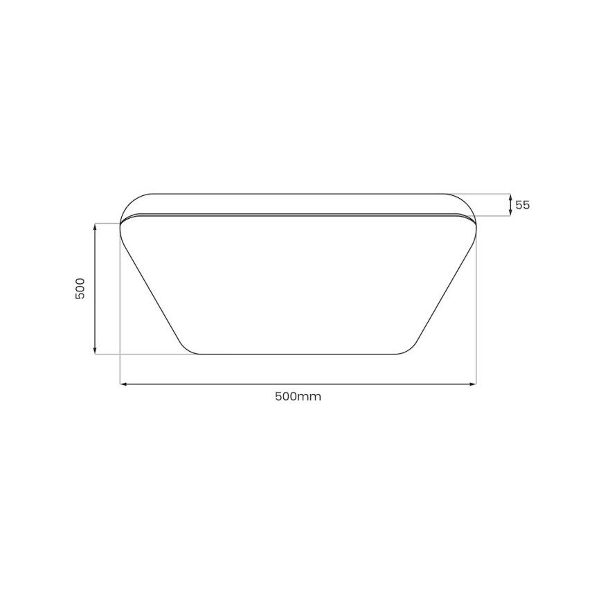 LED Stropné svietidlo NEMO LED/36W/230V 50x50 cm čierna