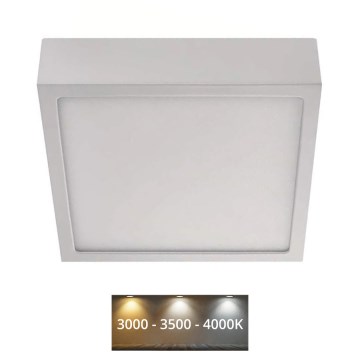 LED Stropné svietidlo NEXXO LED/12,5W/230V 3000/3500/4000K 17x17 cm biela