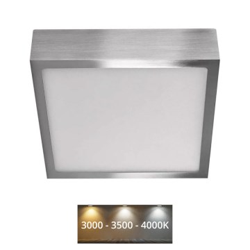 LED Stropné svietidlo NEXXO LED/12,5W/230V 3000/3500/4000K 17x17 cm lesklý chróm