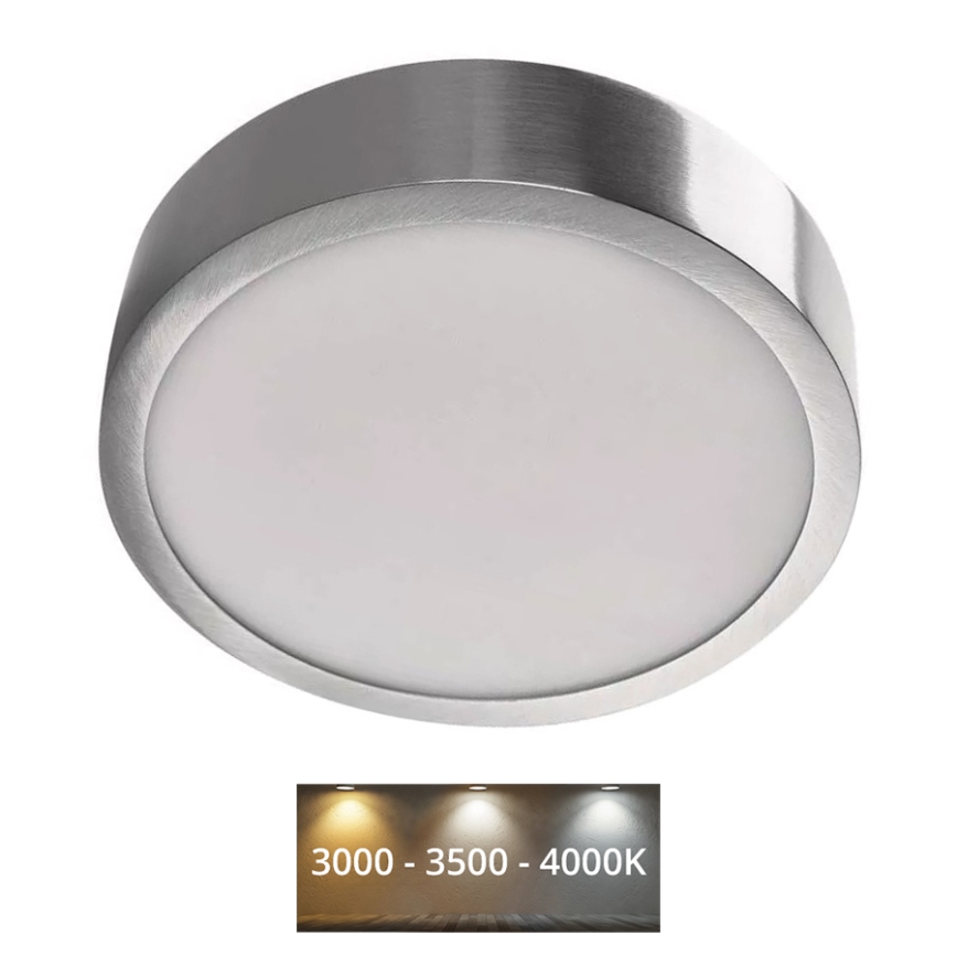 LED Stropné svietidlo NEXXO LED/12,5W/230V 3000/3500/4000K pr. 17 cm matný chróm