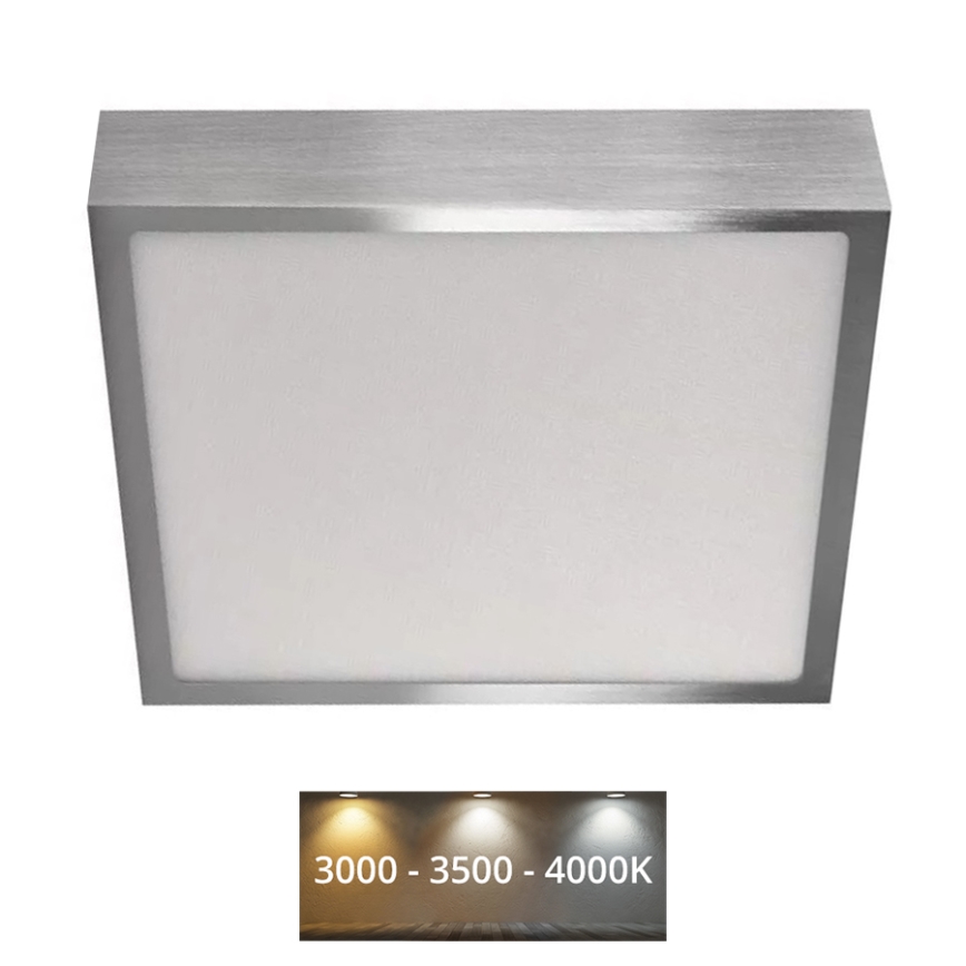 LED Stropné svietidlo NEXXO LED/21W/230 3000/3500/4000K 22,5x22,5 cm matný chróm